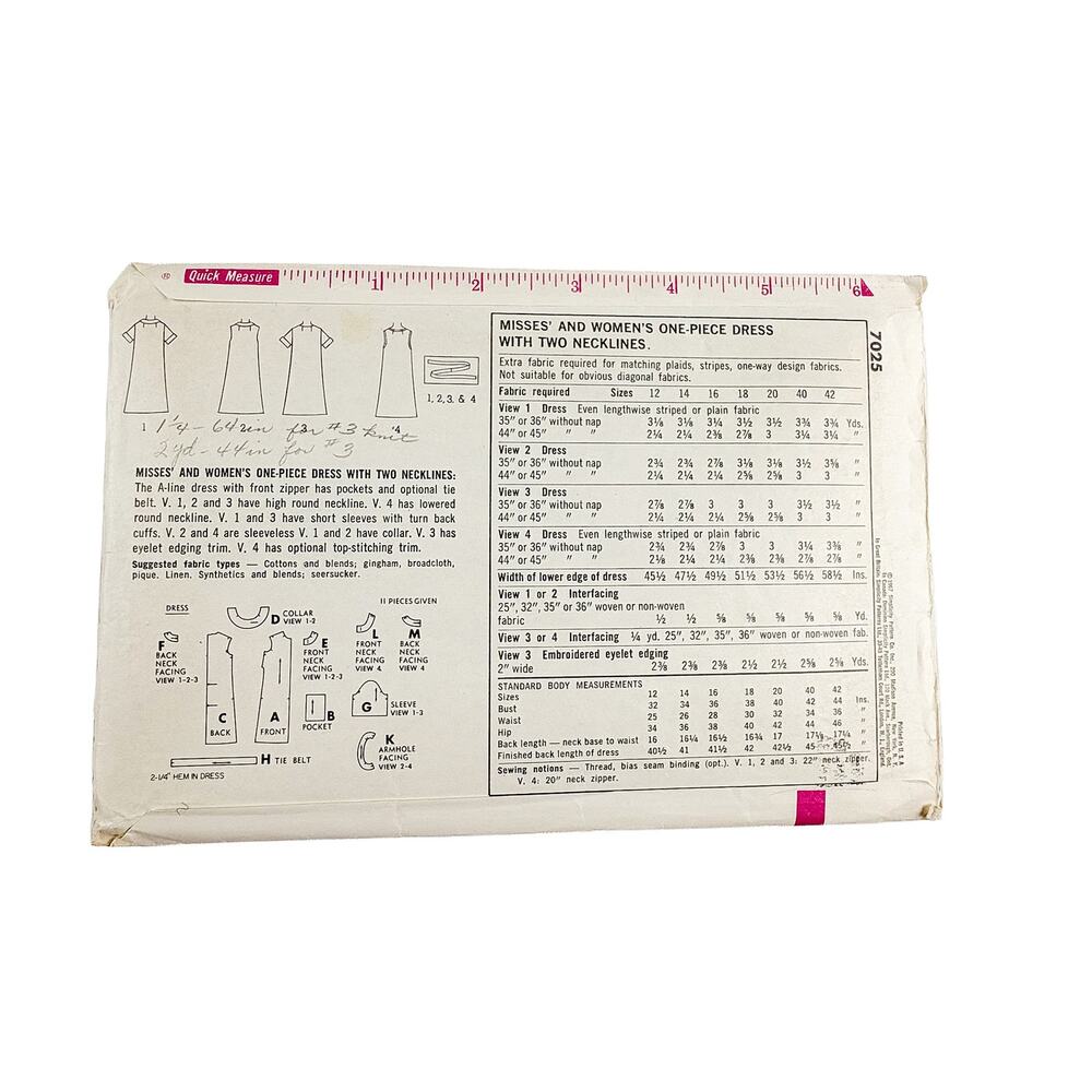 VTG 1960s Sewing Pattern Lot 3 McCalls Simplicity Dress Skirt Robe Complete Cut - Picture 13 of 16